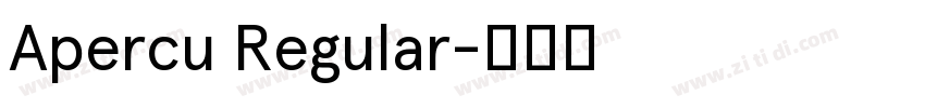 Apercu Regular字体转换